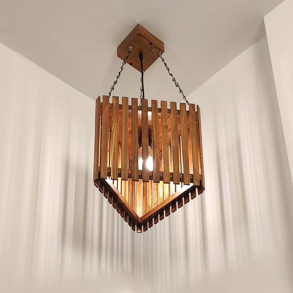 Hanging Light, Hanging Light with Dark Brown Color, Hanging Light in Wood, Hanging Light for Living & Dining Area, Hanging Light - EL14051