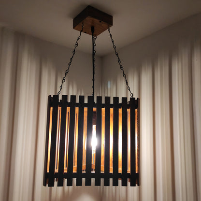 Hanging Light, Hanging Light with Dark Brown Color, Hanging Light in Wood, Hanging Light for Living & Dining Area, Hanging Light - EL14051