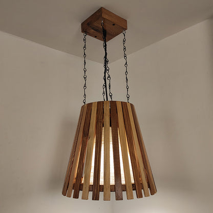 Hanging Light, Hanging Light with Light & Dark Brown Color, Hanging Light in Wood, Hanging Light for Living & Dining Area, Hanging Light - EL14052