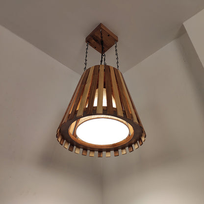 Hanging Light, Hanging Light with Light & Dark Brown Color, Hanging Light in Wood, Hanging Light for Living & Dining Area, Hanging Light - EL14052