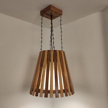 Hanging Light, Hanging Light with Light & Dark Brown Color, Hanging Light in Wood, Hanging Light for Living & Dining Area, Hanging Light - EL14052