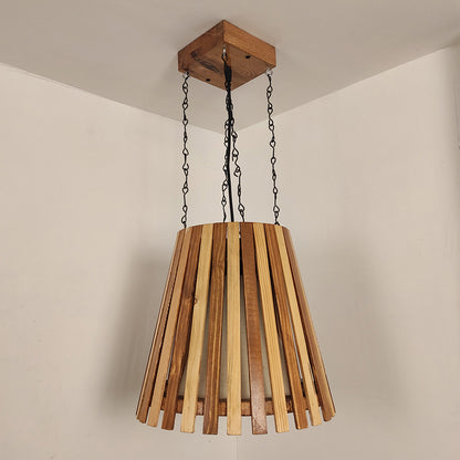 Hanging Light, Hanging Light with Light & Dark Brown Color, Hanging Light in Wood, Hanging Light for Living & Dining Area, Hanging Light - EL14052