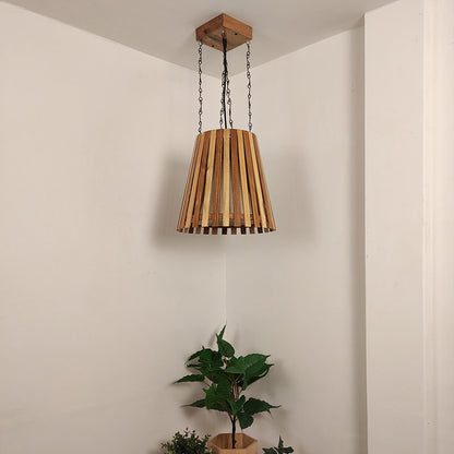 Hanging Light, Hanging Light with Light & Dark Brown Color, Hanging Light in Wood, Hanging Light for Living & Dining Area, Hanging Light - EL14052