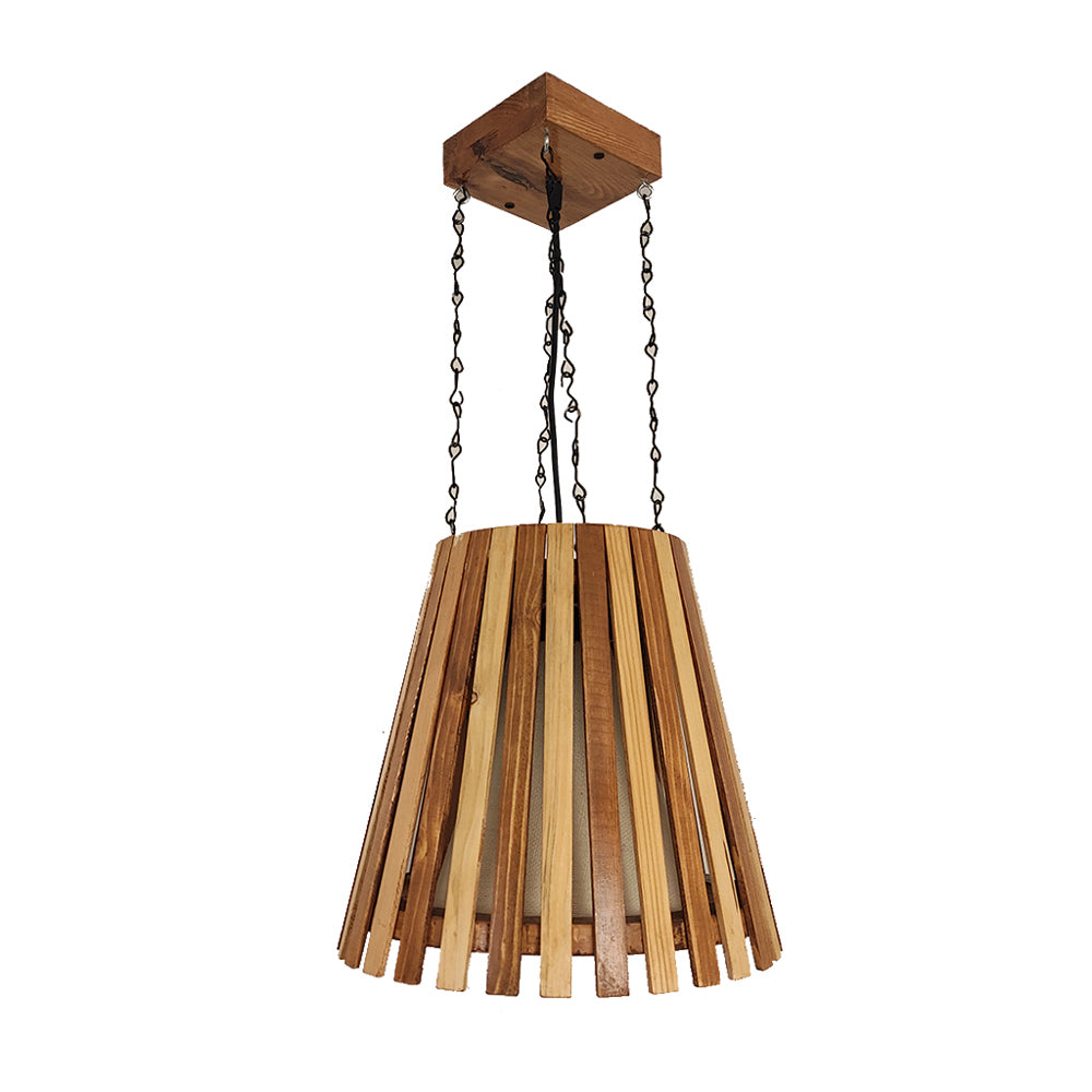 Hanging Light, Hanging Light with Light & Dark Brown Color, Hanging Light in Wood, Hanging Light for Living & Dining Area, Hanging Light - EL14052