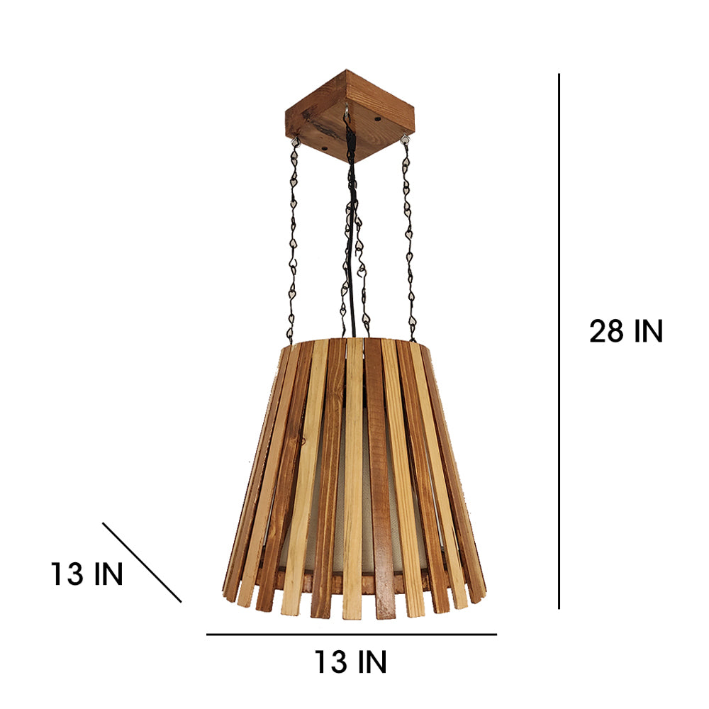 Hanging Light, Hanging Light with Light & Dark Brown Color, Hanging Light in Wood, Hanging Light for Living & Dining Area, Hanging Light - EL14052