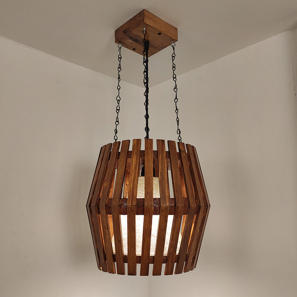 Hanging Light, Hanging Light with Dark Brown Color, Hanging Light in Wood, Hanging Light for Living & Dining Area, Hanging Light - EL14053