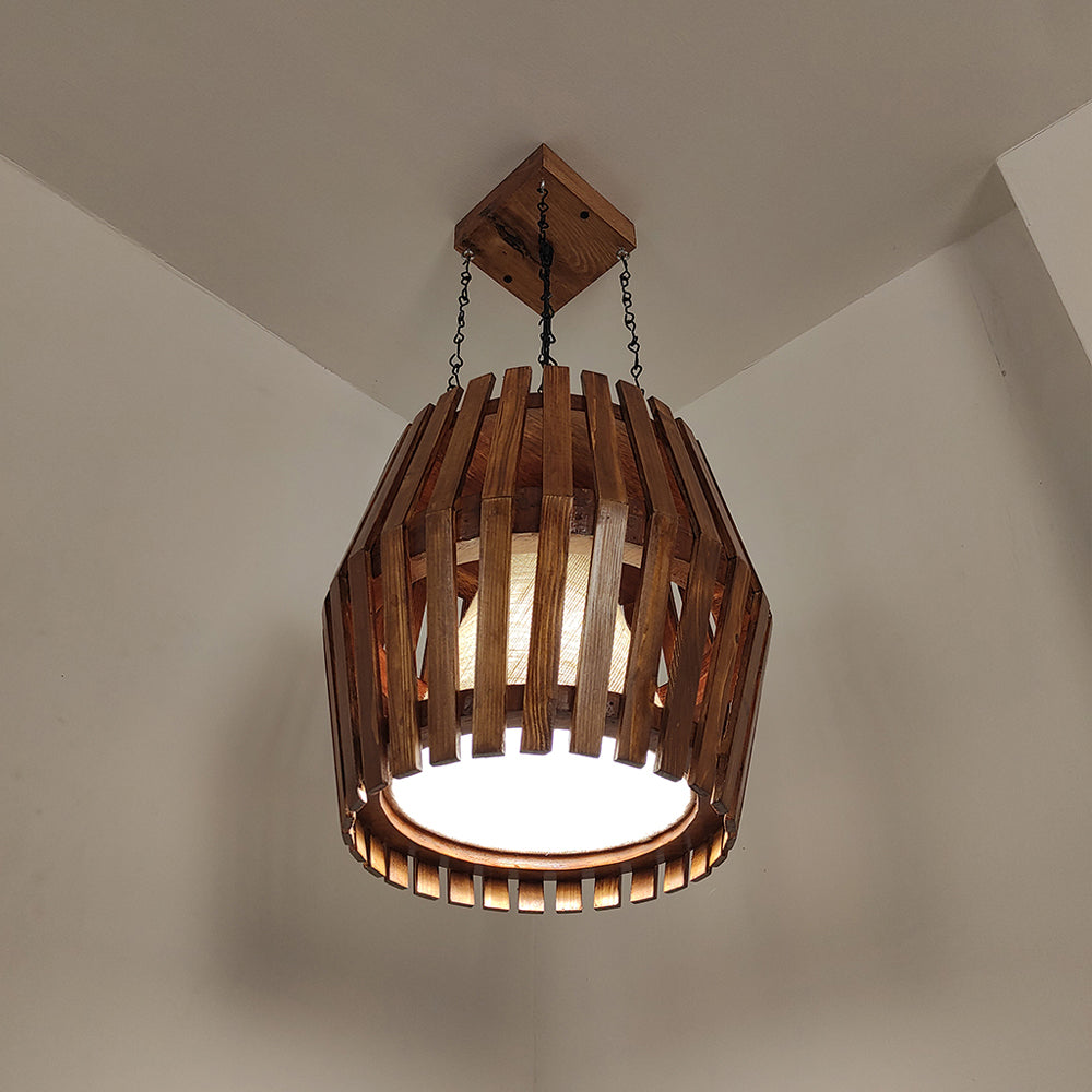 Hanging Light, Hanging Light with Dark Brown Color, Hanging Light in Wood, Hanging Light for Living & Dining Area, Hanging Light - EL14053