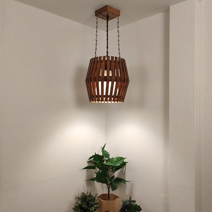 Hanging Light, Hanging Light with Dark Brown Color, Hanging Light in Wood, Hanging Light for Living & Dining Area, Hanging Light - EL14053