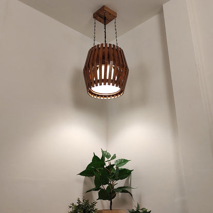 Hanging Light, Hanging Light with Dark Brown Color, Hanging Light in Wood, Hanging Light for Living & Dining Area, Hanging Light - EL14053