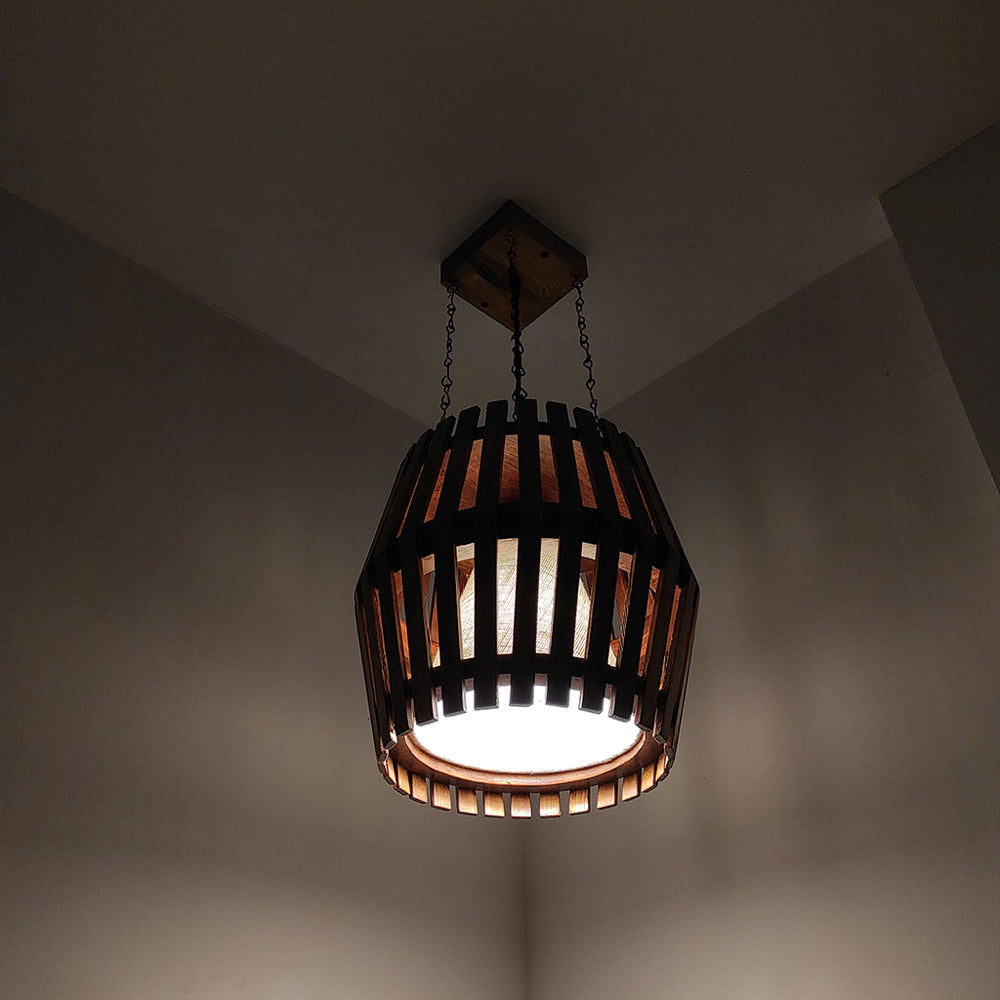 Hanging Light, Hanging Light with Dark Brown Color, Hanging Light in Wood, Hanging Light for Living & Dining Area, Hanging Light - EL14053