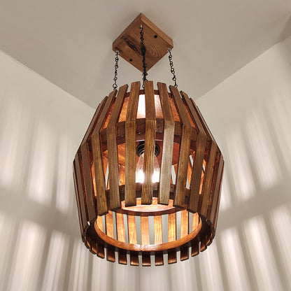 Hanging Light, Hanging Light with Dark Brown Color, Hanging Light in Wood, Hanging Light for Living & Dining Area, Hanging Light - EL14053