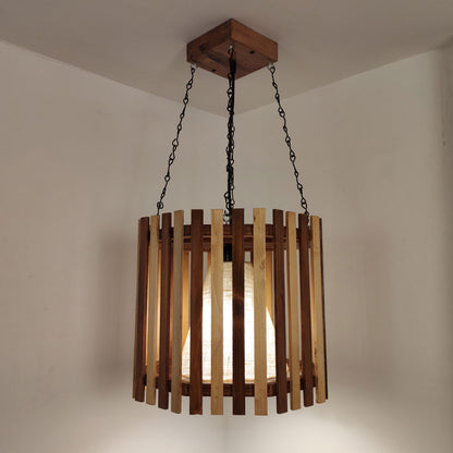 Hanging Light, Hanging Light with Light & Dark Brown Color, Hanging Light in Wood, Hanging Light for Living & Dining Area, Hanging Light - EL14054