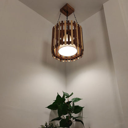 Hanging Light, Hanging Light with Light & Dark Brown Color, Hanging Light in Wood, Hanging Light for Living & Dining Area, Hanging Light - EL14054