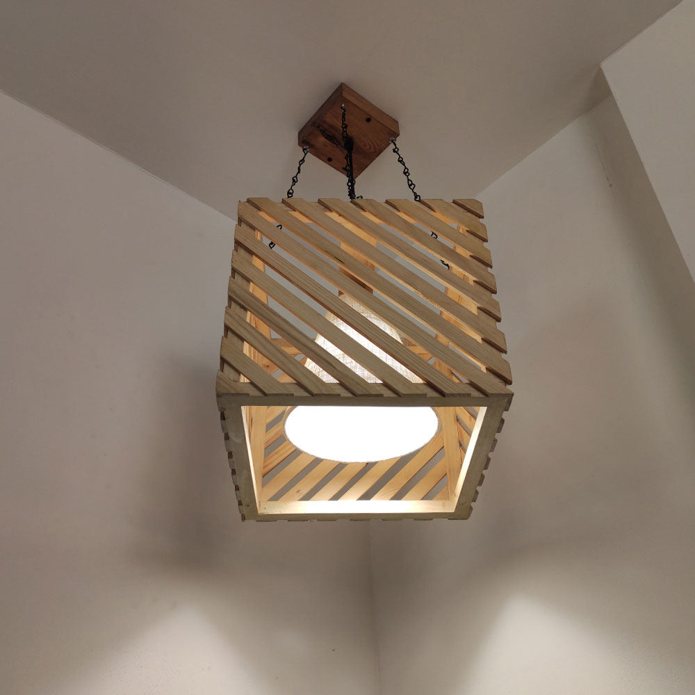 Hanging Light, Hanging Light with Light & Dark Brown Color, Hanging Light in Wood, Hanging Light for Living & Dining Area, Hanging Light - EL14055