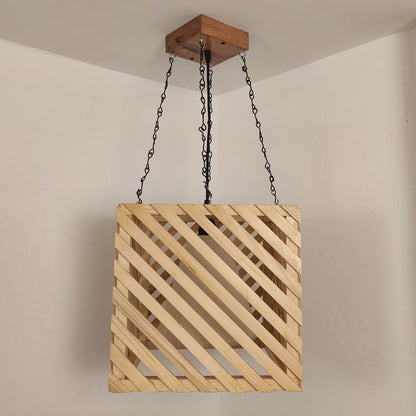 Hanging Light, Hanging Light with Light & Dark Brown Color, Hanging Light in Wood, Hanging Light for Living & Dining Area, Hanging Light - EL14055