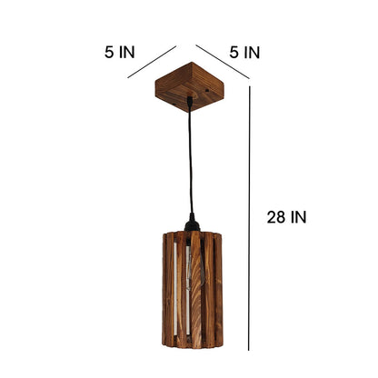 Hanging Light, Hanging Light with Dark Brown Color, Hanging Light in Wood, Hanging Light for Living & Dining Area, Hanging Light - EL14056