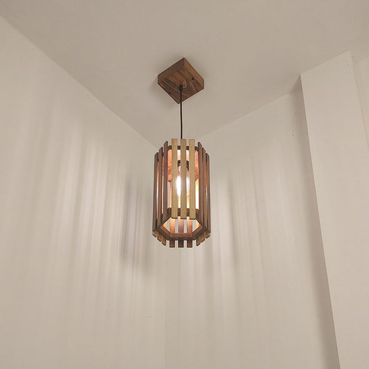 Hanging Light, Hanging Light with Light & Dark Brown Color, Hanging Light in Wood, Hanging Light for Living & Dining Area, Hanging Light - EL14057