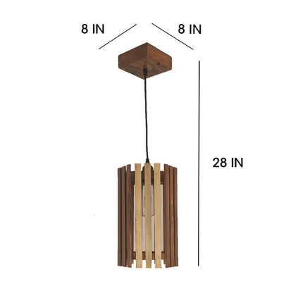 Hanging Light, Hanging Light with Light & Dark Brown Color, Hanging Light in Wood, Hanging Light for Living & Dining Area, Hanging Light - EL14057