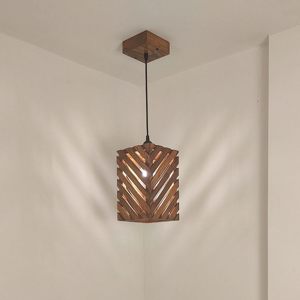 Hanging Light, Hanging Light with Dark Brown Color, Hanging Light in Wood, Hanging Light for Living & Dining Area, Hanging Light - EL14058