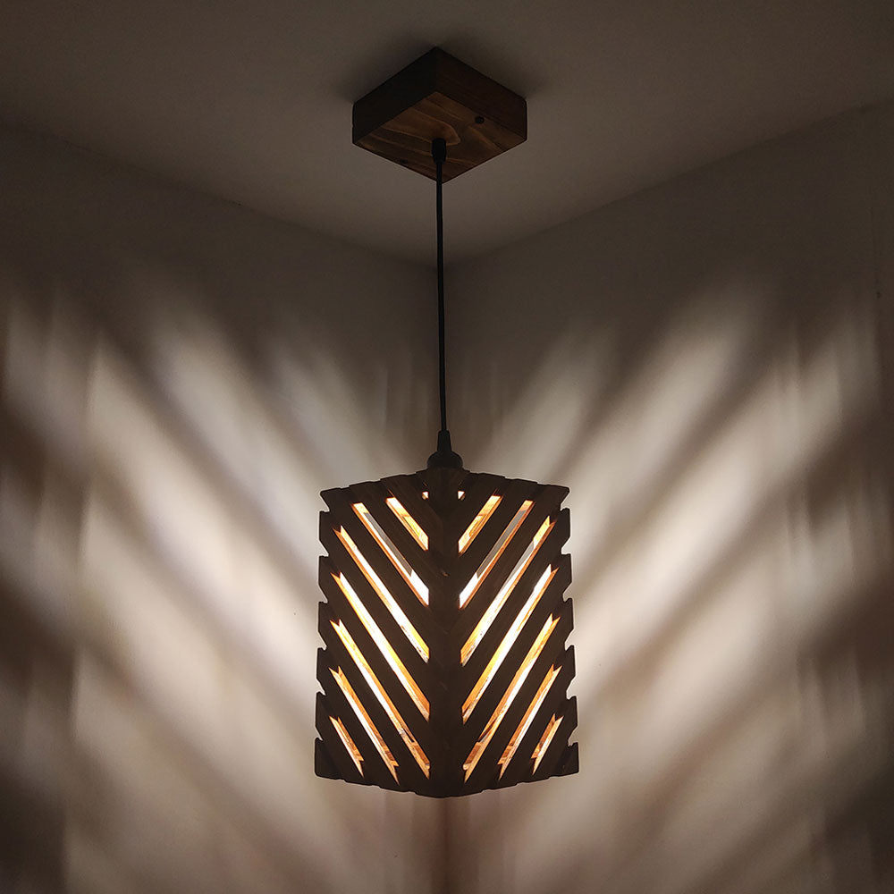 Hanging Light, Hanging Light with Dark Brown Color, Hanging Light in Wood, Hanging Light for Living & Dining Area, Hanging Light - EL14058