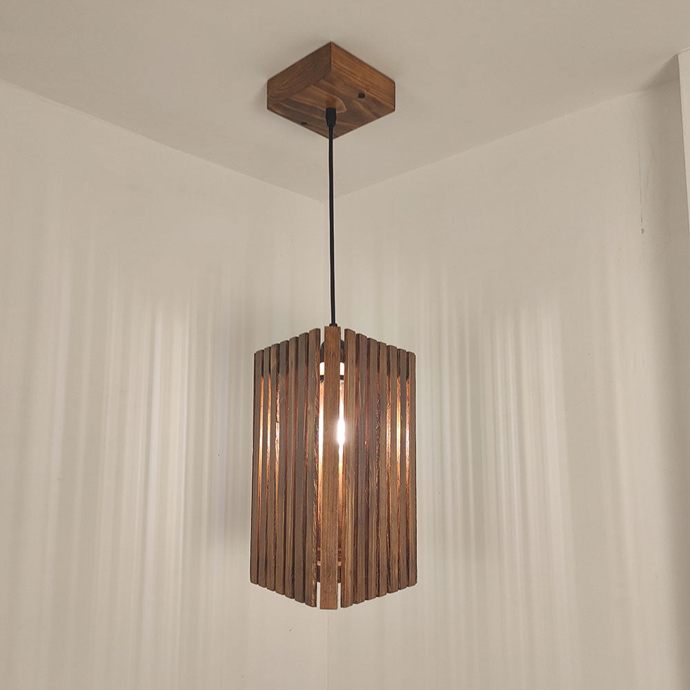 Hanging Light, Hanging Light with Dark Brown Color, Hanging Light in Wood, Hanging Light for Living & Dining Area, Hanging Light - EL14059