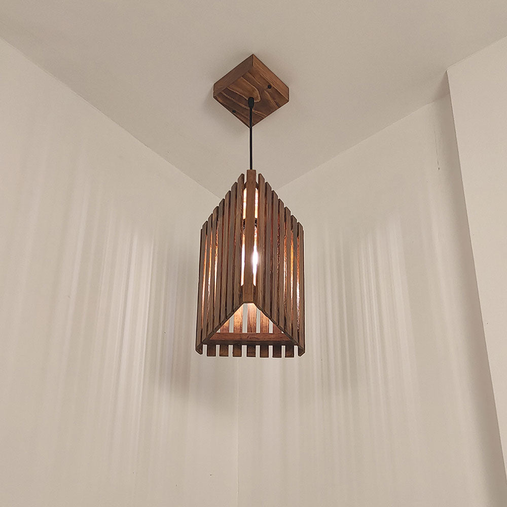 Hanging Light, Hanging Light with Dark Brown Color, Hanging Light in Wood, Hanging Light for Living & Dining Area, Hanging Light - EL14059