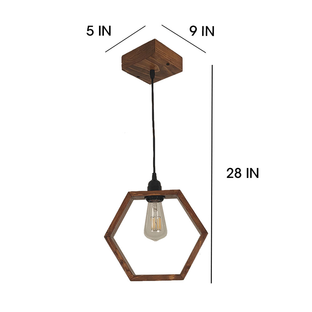 Hanging Light, Hanging Light with Dark Brown Color, Hanging Light in Wood, Hanging Light for Living & Dining Area, Hanging Light - EL14060