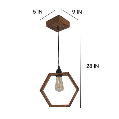 Hanging Light, Hanging Light with Dark Brown Color, Hanging Light in Wood, Hanging Light for Living & Dining Area, Hanging Light - EL14060