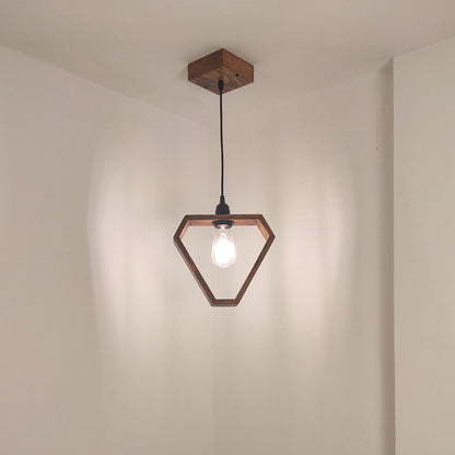 Hanging Light, Hanging Light with Dark Brown Color, Hanging Light in Wood, Hanging Light for Living & Dining Area, Hanging Light - EL14061