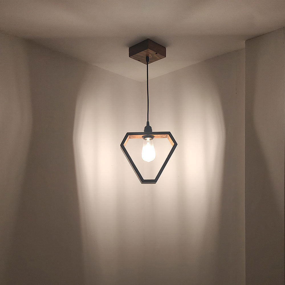 Hanging Light, Hanging Light with Dark Brown Color, Hanging Light in Wood, Hanging Light for Living & Dining Area, Hanging Light - EL14061