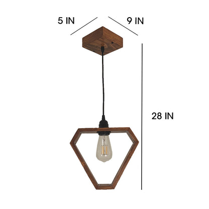 Hanging Light, Hanging Light with Dark Brown Color, Hanging Light in Wood, Hanging Light for Living & Dining Area, Hanging Light - EL14061