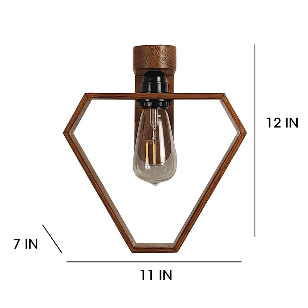 Wall Light, Wall Lamp with Light Brown Color, Wall Lamp in Wood, Wall Lamp for Living & Bedroom Area, Wall Lamp - EL14085