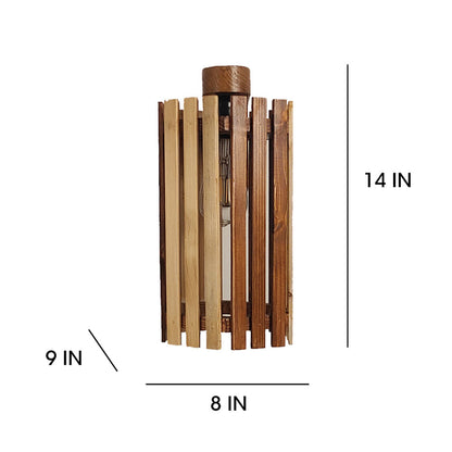 Wall Light, Wall Lamp with Light Brown Color, Wall Lamp in Wood, Wall Lamp for Living & Bedroom Area, Wall Lamp - EL14088