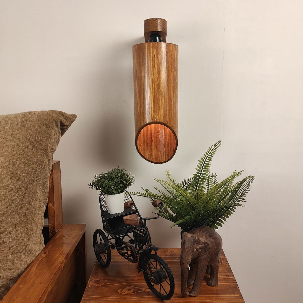 Wall Light, Wall Lamp with Light Brown Color, Wall Lamp in Wood, Wall Lamp for Living & Bedroom Area, Wall Lamp - EL14089