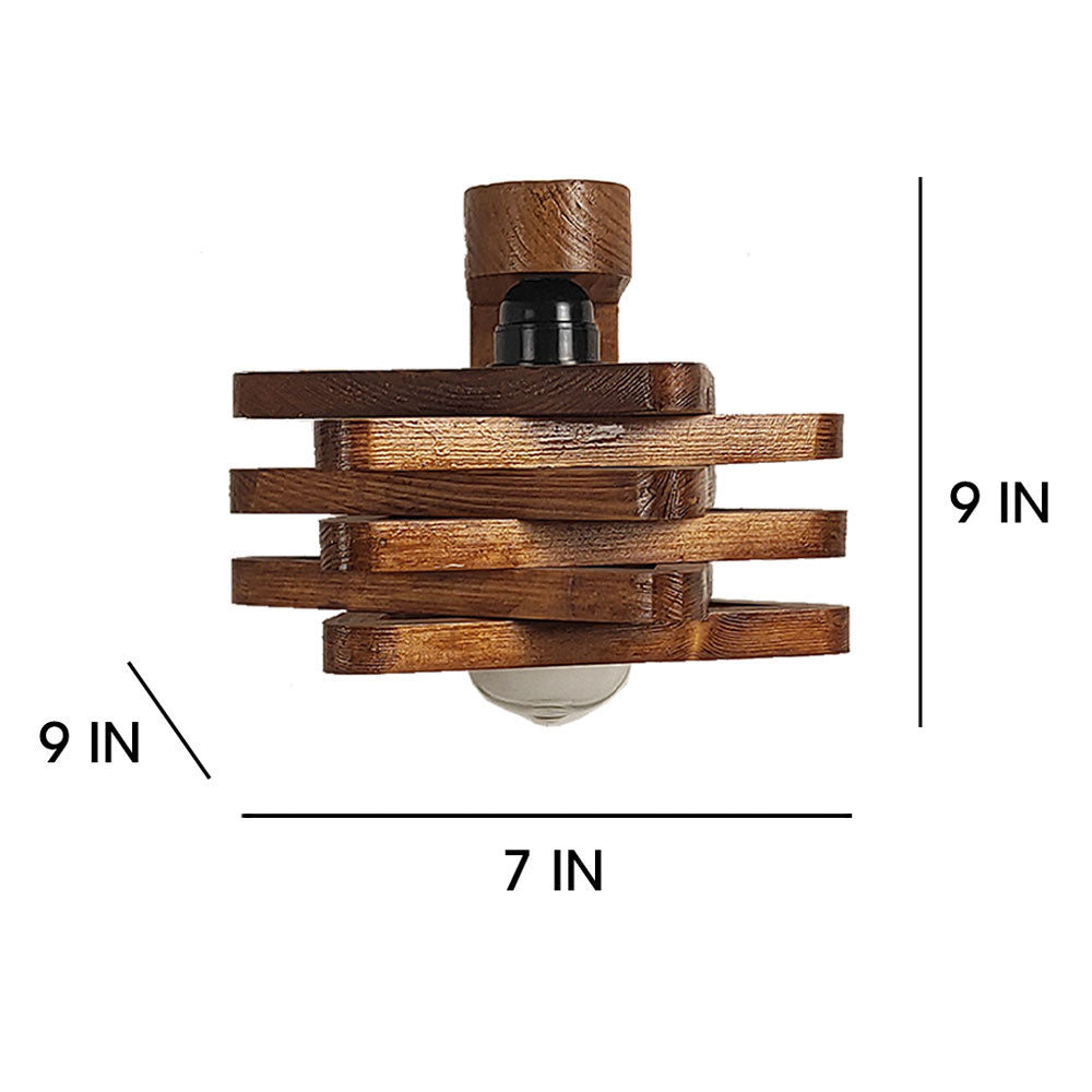 Wall Light, Wall Lamp with Light Brown Color, Wall Lamp in Wood, Wall Lamp for Living & Bedroom Area, Wall Lamp - EL14090