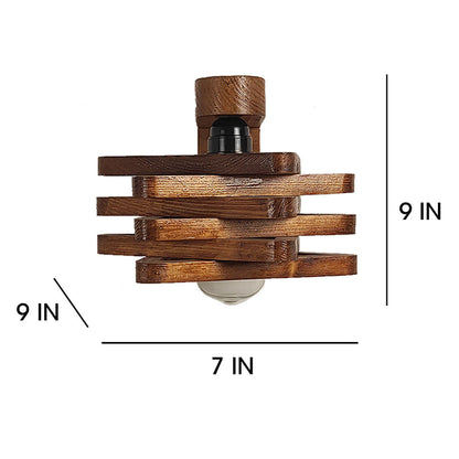 Wall Light, Wall Lamp with Light Brown Color, Wall Lamp in Wood, Wall Lamp for Living & Bedroom Area, Wall Lamp - EL14090