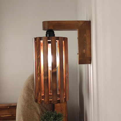 Wall Light, Wall Lamp with Light Brown Color, Wall Lamp in Wood, Wall Lamp for Living & Bedroom Area, Wall Lamp - EL14091