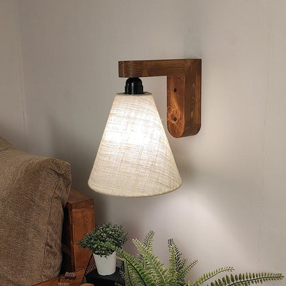 Wall Light, Wall Lamp with Light Brown Color, Wall Lamp in Wood, Wall Lamp for Living & Bedroom Area, Wall Lamp - EL14097