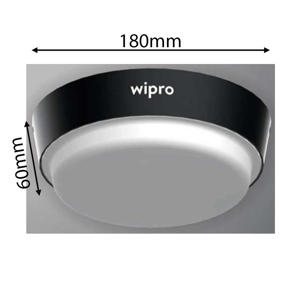 10Watt, LW21-111-XXX-57-XX, Wipro's moon+ led is wall/ceiling light with ABS plastic housing used for outdoor applications , LED Light - EL14143