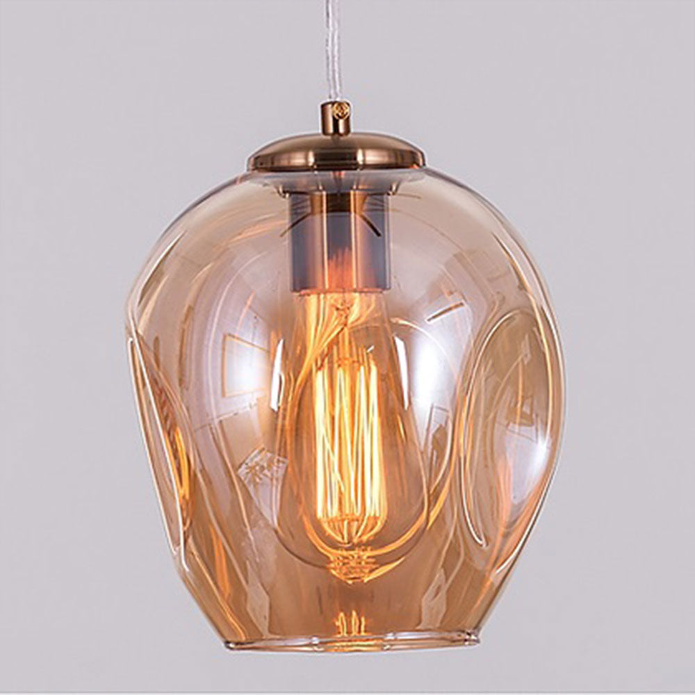 Hanging Light, Collin Pendent Light (Sizzling Lights), Modern Ceiling Pendant Glass Light in Golden Luster Finish, Hanging Light - EL14188