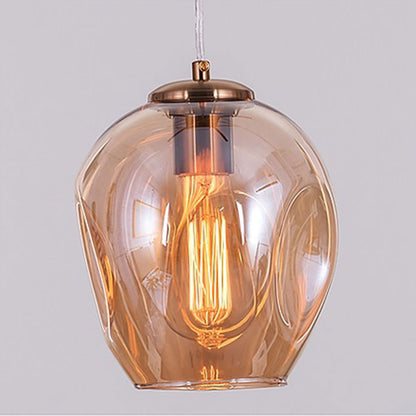 Hanging Light, Collin Pendent Light (Sizzling Lights), Modern Ceiling Pendant Glass Light in Golden Luster Finish, Hanging Light - EL14188