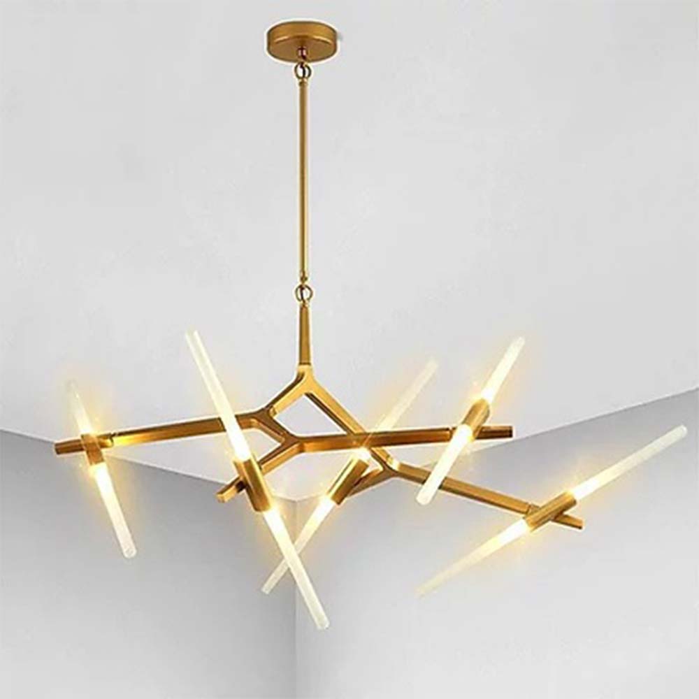 Chandelier, Zigzag Chandelier (Sizzling Lights), Chandelier for Living Room, Bedroom, Chandelier Height in Adjustable, Chandelier - EL14199