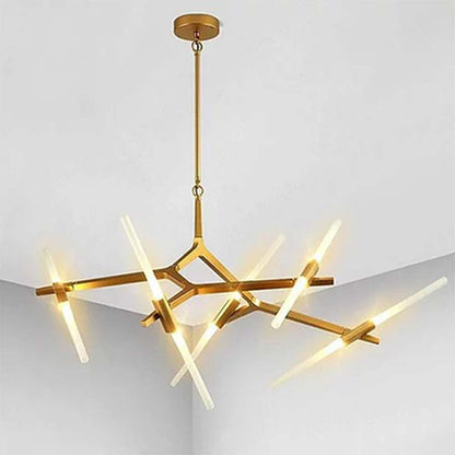 Chandelier, Zigzag Chandelier (Sizzling Lights), Chandelier for Living Room, Bedroom, Chandelier Height in Adjustable, Chandelier - EL14199