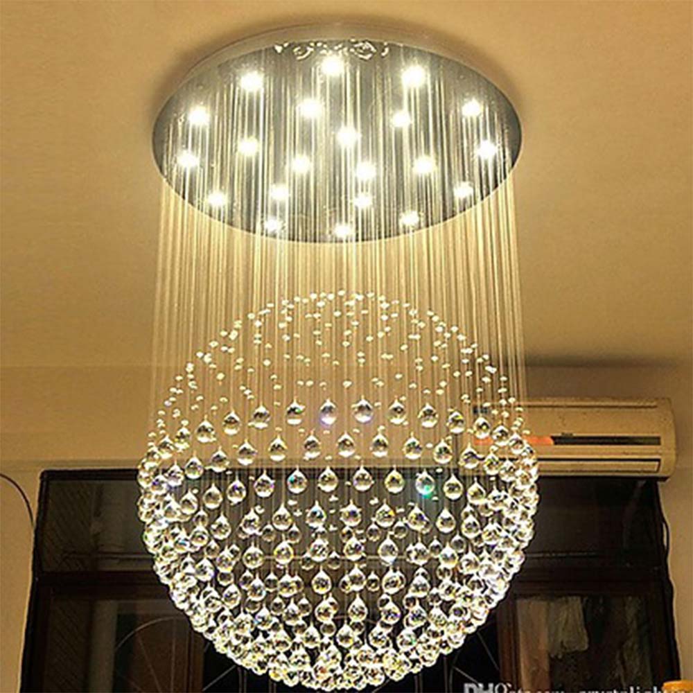 Chandelier, Crystal Ball Chandelier (Sizzling Lights), Chandelier for Living Room, Bedroom, Chandelier Height in Adjustable, Chandelier - EL14202