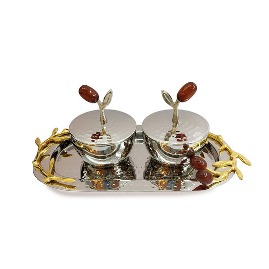 Table Accessory, Table Accessory in Metal, Table Accessory with Bowl,Table Accessory in Silver Color,Table Accessory- EL15059