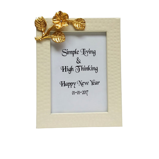 Table Accessory, Frame for Table Accessory, Frame for Room Decor, Unique Frame, Golden & Beige Color, Table Accessory - EL15060