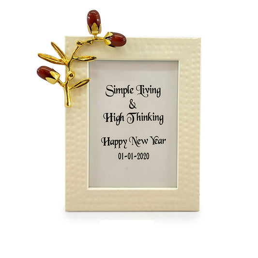 Table Accessory, Frame for Table Accessory, Frame for Room Decor, Unique Frame, Golden & Beige & Red Color, Table Accessory - EL15062