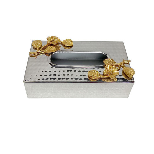 Table Accessory, Table Accessory in Metal, Tissue Box for Table Accessory,Table Accessory in Silver & Golden Color,Table Accessory - EL15067
