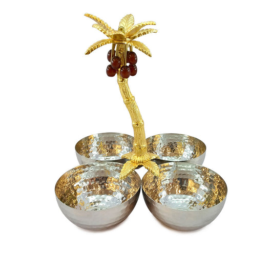 Table Accessory, Table Accessory in Metal, Table Accessory with Bowl,Table Accessory in Silver & Golden & Red Color,Table Accessory - EL15086