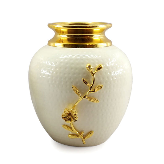 Vase, Vase with Golden & White Color, Vase for Metal, Vase for  Home Decor, Vase - EL15102